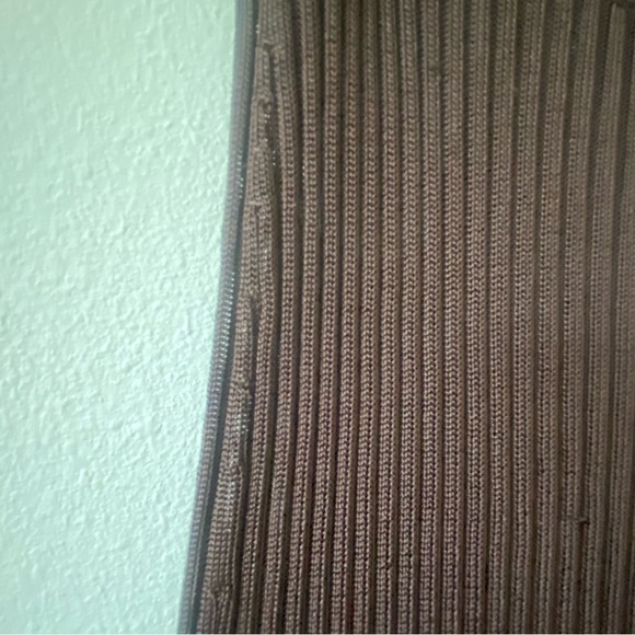 Ninety Percent Rib Split Front Midi Skirt Truffle - Picture 9 of 16